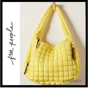Free People Quilted Carryall 💛  Lemon Zest - FACTORY SEALED